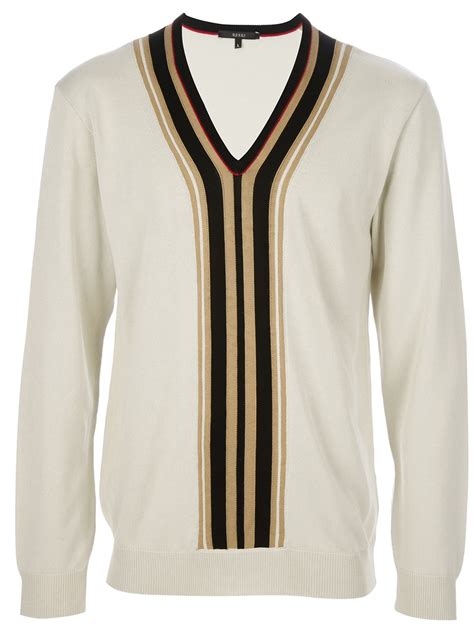 v neck long sleeve gucci sweater for men|farfetch gucci sweaters.